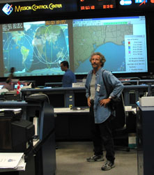 Me in shuttle Mission Control Center