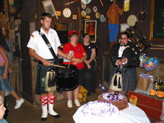 Bagpipe Honor Guard for the cake