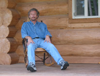 Me hanging out on their porch