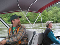 John and Rick on the boat