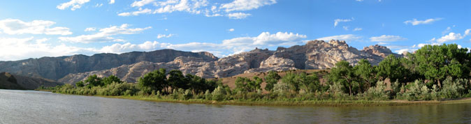 View from camp along Green River